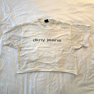 y2k vintage dkny jeans crop top t-shirt